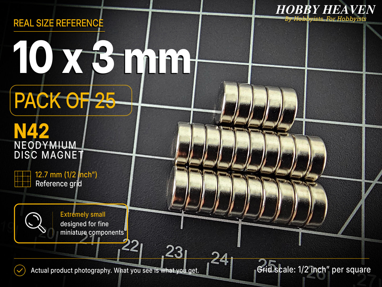 10mm x 3mm N42 Neodymium Disc Magnets