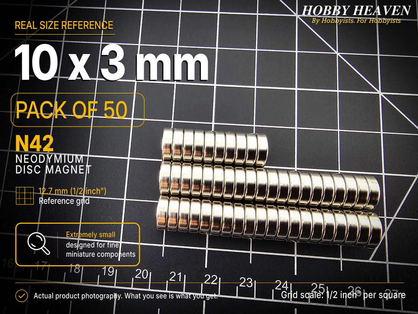 10mm x 3mm N42 Neodymium Disc Magnets