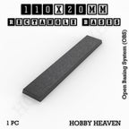 Rectangle Bases Range Sizes - 75x30mm to 125x40mm Medium Sizes 3d Print Full Range Tabletop Games