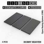 Rectangle Bases Range Sizes - 75x30mm to 125x40mm Medium Sizes 3d Print Full Range Tabletop Games