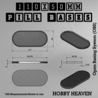 Pill Bases Range - 3d Print Full Range Tabletop Games
