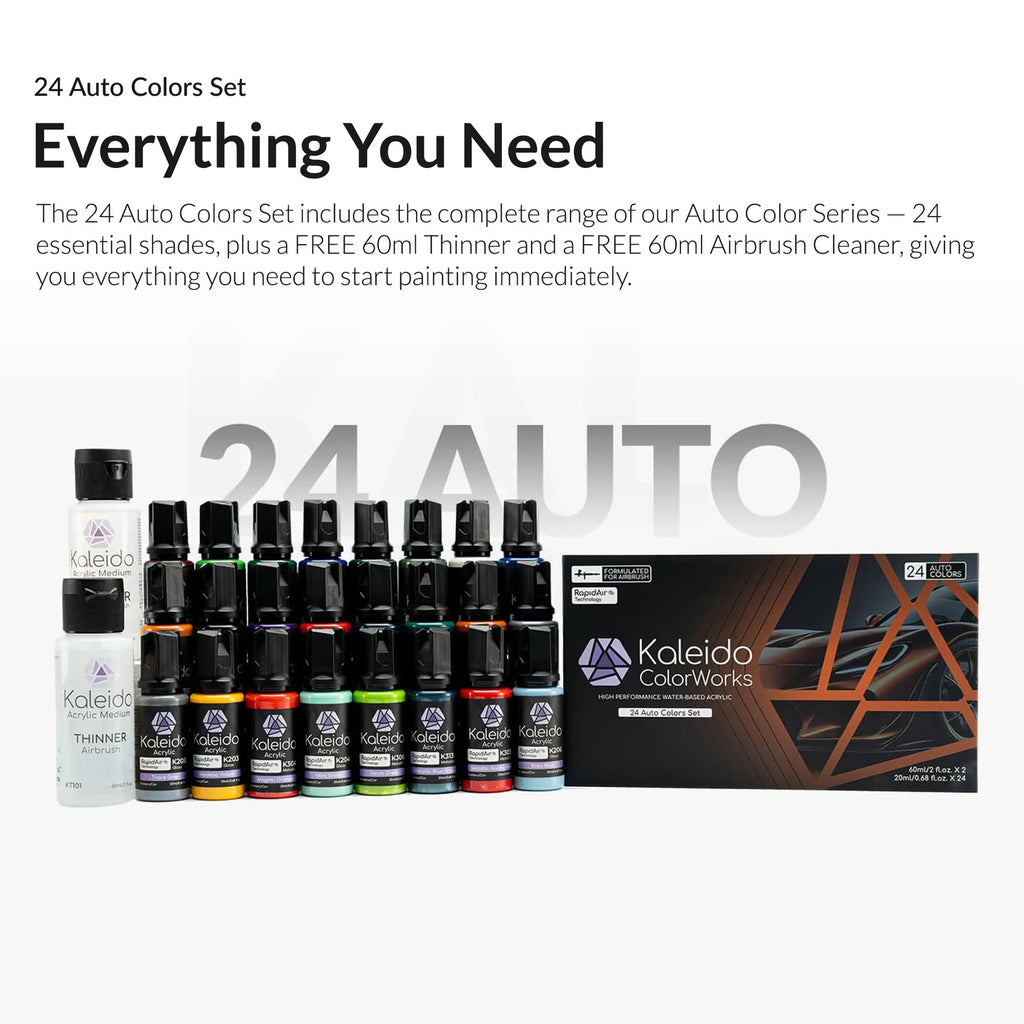 Kaleido RapidAir™ 24 Automotive Airbrush Paint Set