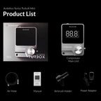 Gaahleri TurboX Mini complete product list showing compressor unit air hose manual airbrush holder and power adapter