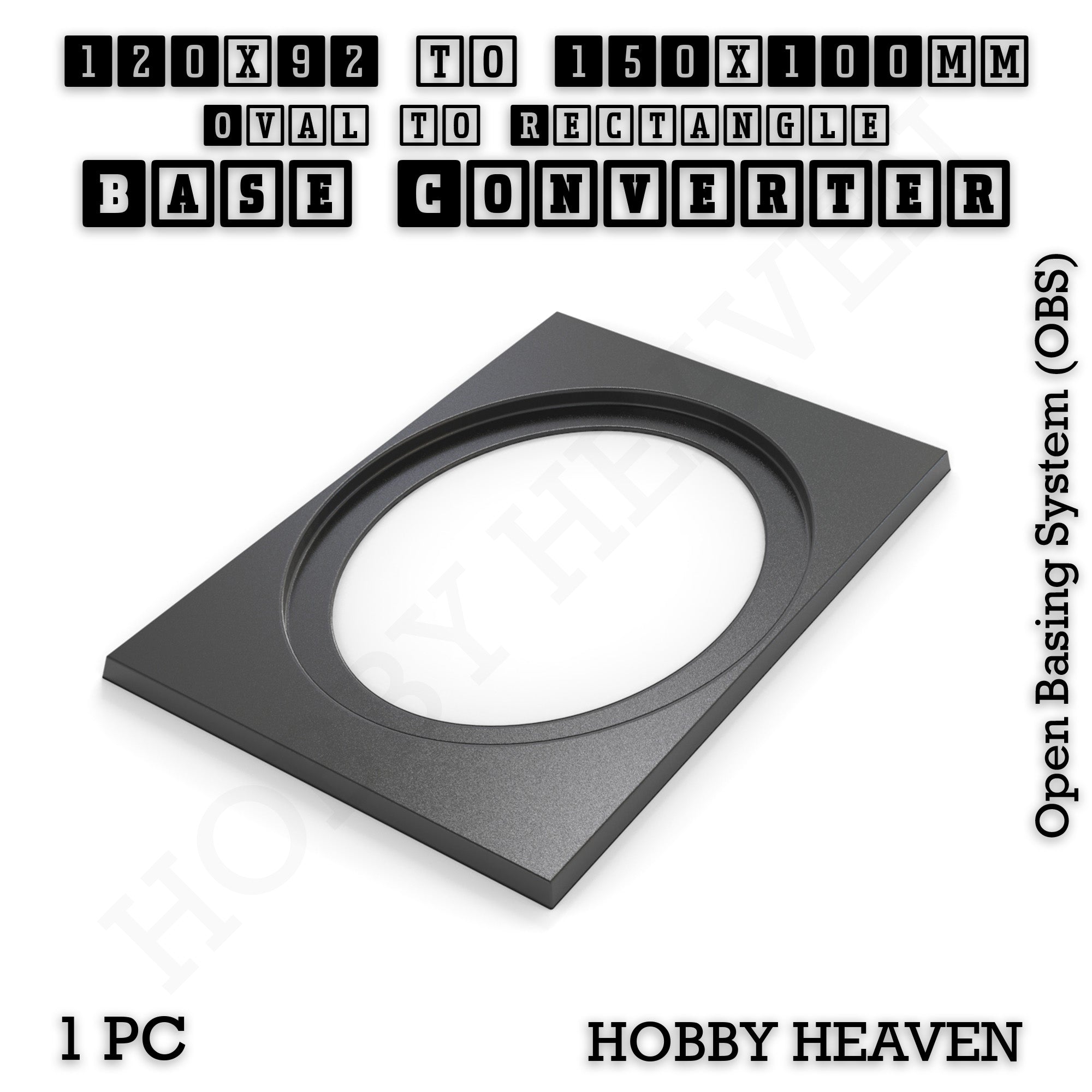 Wargaming Oval to Rectangle Base Converters – Tabletop Games | 3D Printed Tabletop Accessories
