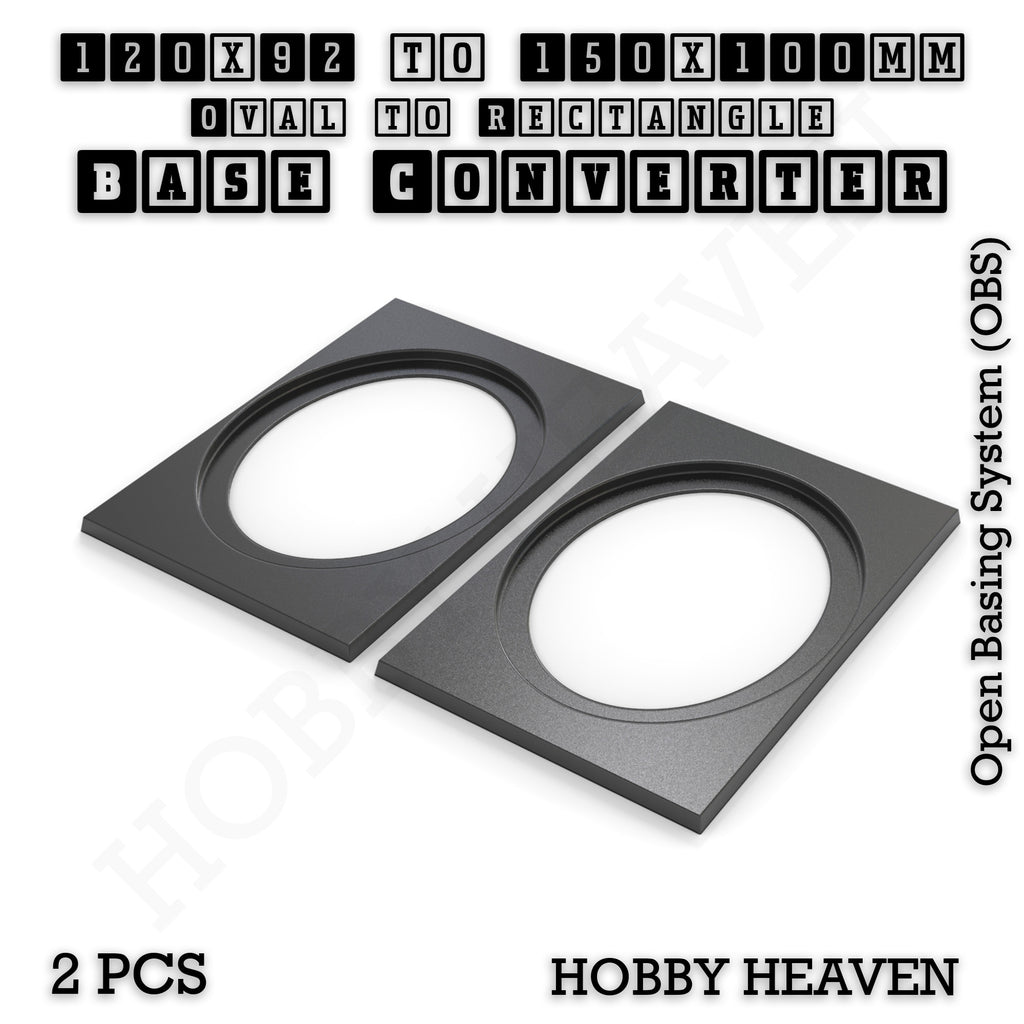 Wargaming Oval to Rectangle Base Converters – Tabletop Games | 3D Printed Tabletop Accessories