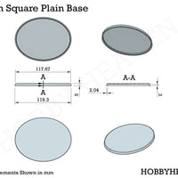 120x92mm Oval Plain Plastic Base - Hobby HeavenBAS/OVA/120x92/1BAS/OVA/120x92/1