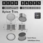 Hero Bases Display Extenders | Round and Ovals | Convert Gaming Bases to Display Bases & Plinths