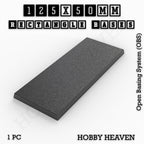 Rectangle Bases Range Sizes - 125x50mm to 200x175mm Large Sizes 3d Print Full Range Tabletop Games