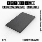 Rectangle Bases Range Sizes - 125x50mm to 200x175mm Large Sizes 3d Print Full Range Tabletop Games