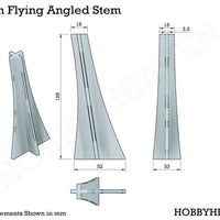 128mm Large Flying Clear Stem