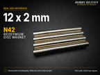 12mm x 2mm N42 Neodymium Disc Magnets
