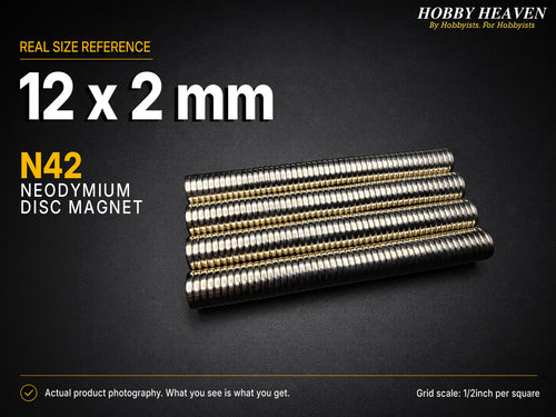 12mm x 2mm N42 Neodymium Disc Magnets