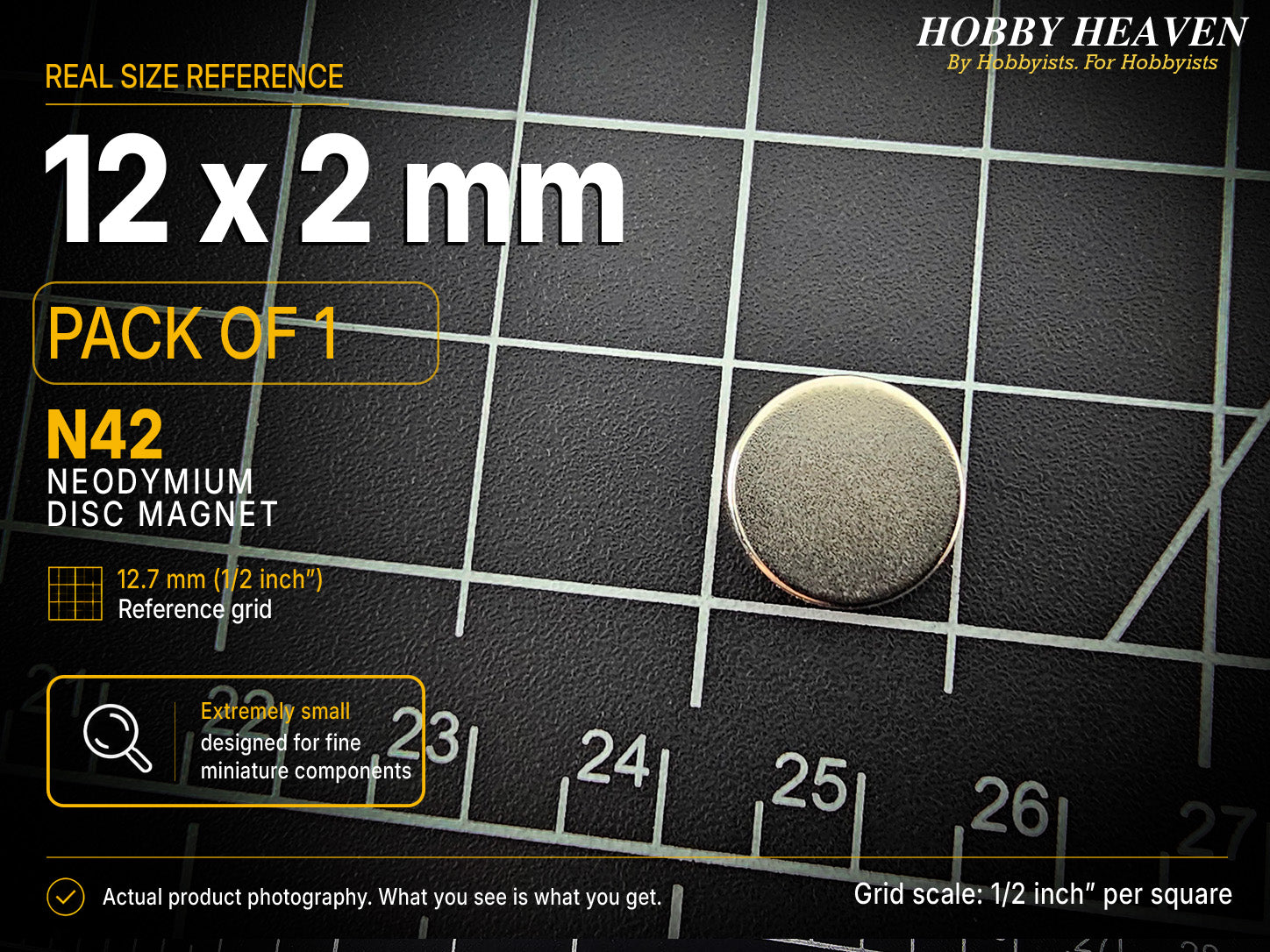 12mm x 2mm N42 Neodymium Disc Magnets