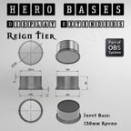 Hero Bases Display Extenders | Round and Ovals | Convert Gaming Bases to Display Bases & Plinths