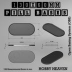 Pill Bases Range - 3d Print Full Range Tabletop Games