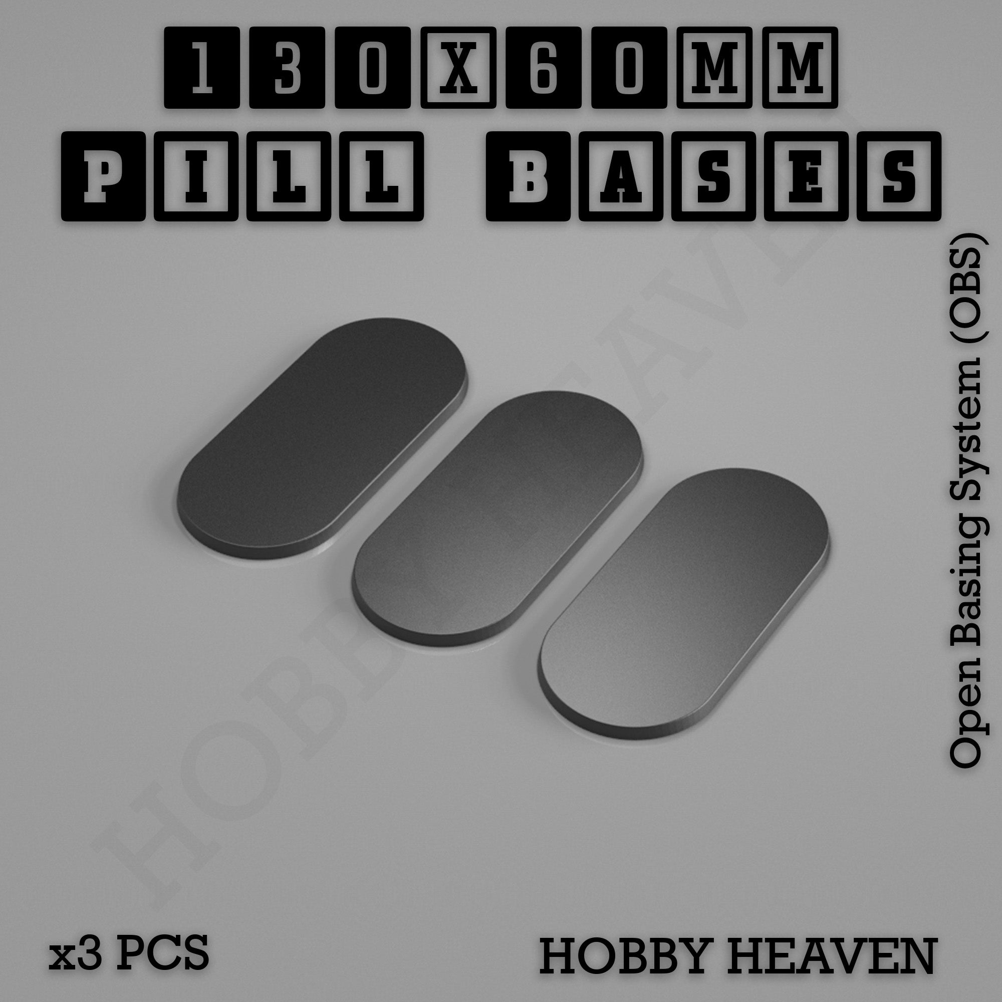 Pill Bases Range - 3d Print Full Range Tabletop Games