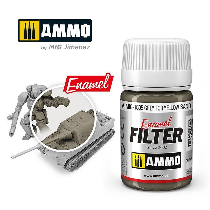 AMMO By MIG Filter Grey for Yellow Sand MIG1505 - Hobby Heaven
