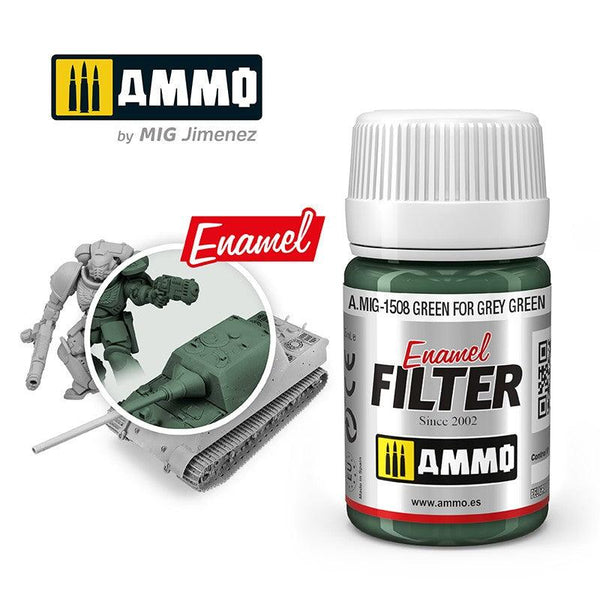 AMMO By MIG Filter Green for Grey Green MIG1508 - Hobby Heaven