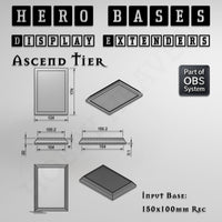 Hero Bases Display Extenders | Squares and Rectangles | Convert Gaming Bases to Display Bases & Plinths