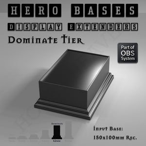 Hero Bases Display Extenders | Squares and Rectangles | Convert Gaming Bases to Display Bases & Plinths