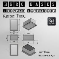Hero Bases Display Extenders | Squares and Rectangles | Convert Gaming Bases to Display Bases & Plinths
