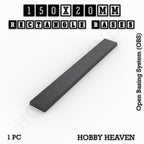 Rectangle Bases Range Sizes - 125x50mm to 200x175mm Large Sizes 3d Print Full Range Tabletop Games