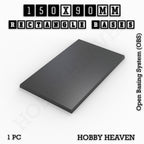 Rectangle Bases Range Sizes - 125x50mm to 200x175mm Large Sizes 3d Print Full Range Tabletop Games