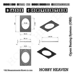 Technical drawing of the 150x95mm oval to 150x100mm rectangle converter: 150 x 99.51mm, 5mm tall.