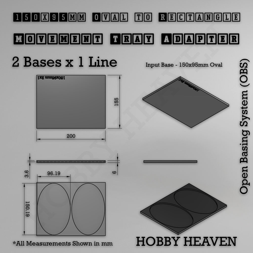 Oval to Rectangle Movement Tray Adapters