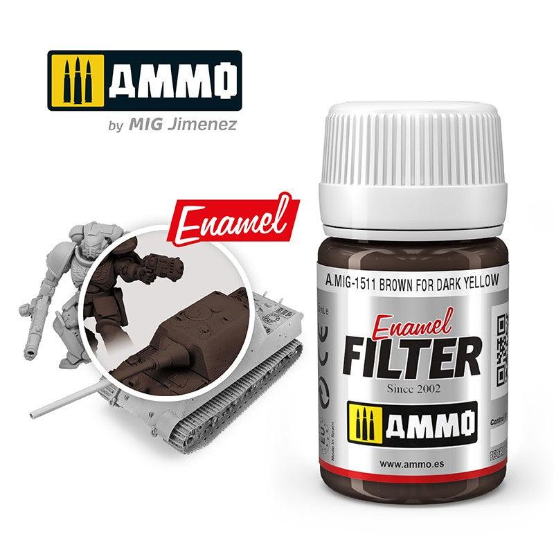AMMO By MIG Filter Brown for Dark Yellow MIG1511 - Hobby Heaven