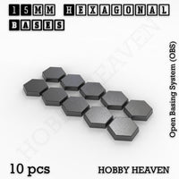 Hexagonal Bases 10mm to 200mm 3d Print Full Range Tabletop Games
