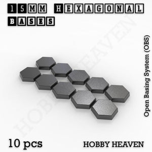 Hexagonal Bases 10mm to 200mm 3d Print Full Range Tabletop Games