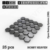 Hexagonal Bases 10mm to 200mm 3d Print Full Range Tabletop Games
