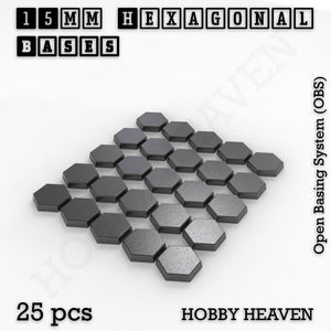 Hexagonal Bases 10mm to 200mm 3d Print Full Range Tabletop Games