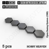 Hexagonal Bases 10mm to 200mm 3d Print Full Range Tabletop Games
