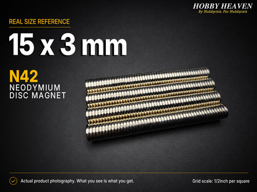 15mm x 3mm N42 Neodymium Disc Magnets