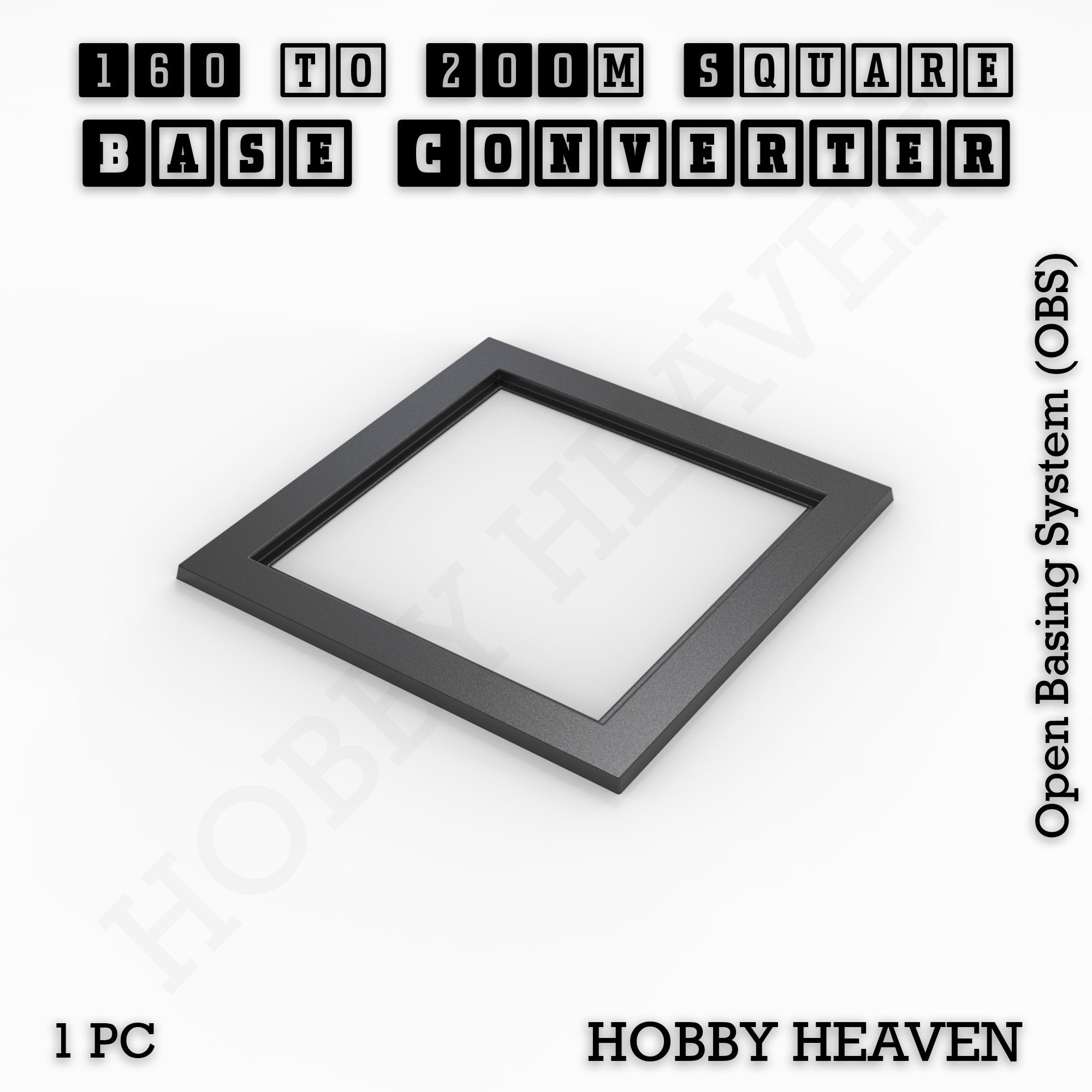 Square to Square Bases Size Converters 3d Print Full Range