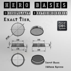 Hero Bases Display Extenders | Convert Gaming Bases to Display Bases & Plinths