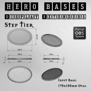 Hero Bases Display Extenders | Convert Gaming Bases to Display Bases & Plinths