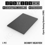 Rectangle Bases Range Sizes - 125x50mm to 200x175mm Large Sizes 3d Print Full Range Tabletop Games