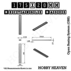 Rectangle Bases Range Sizes - 125x50mm to 200x175mm Large Sizes 3d Print Full Range Tabletop Games