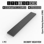 Rectangle Bases Range Sizes - 125x50mm to 200x175mm Large Sizes 3d Print Full Range Tabletop Games