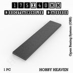 Rectangle Bases Range Sizes - 125x50mm to 200x175mm Large Sizes 3d Print Full Range Tabletop Games