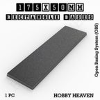 Rectangle Bases Range Sizes - 125x50mm to 200x175mm Large Sizes 3d Print Full Range Tabletop Games