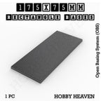 Rectangle Bases Range Sizes - 125x50mm to 200x175mm Large Sizes 3d Print Full Range Tabletop Games