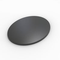 180x140mm Oval Plain Black Plastic Bases 3d Print
