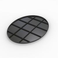 180x140mm Oval Plain Black Plastic Bases 3d Print
