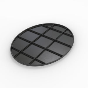 180x140mm Oval Plain Black Plastic Bases 3d Print