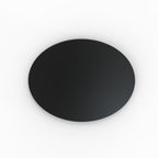 180x140mm Oval Plain Black Plastic Bases 3d Print