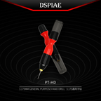 DSPIAE PT-HD hand drill promotional image with brand logo on dark background